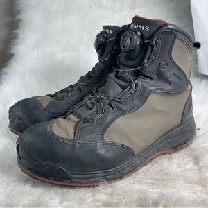 Simms BOA Wading Boots Vibram Studded Fly Fishing Boots Men’s 12 (Used)